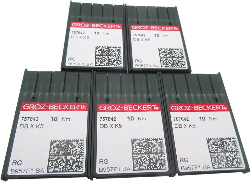 ckpsms 50PCS Groz Beckert DBXK5 Industrial Embroidery Machine Needles in Clear Plastic Box Compatible with/Replacement for Tajima Brand Barudan Brand SWF Brand (110/18) - Image 1